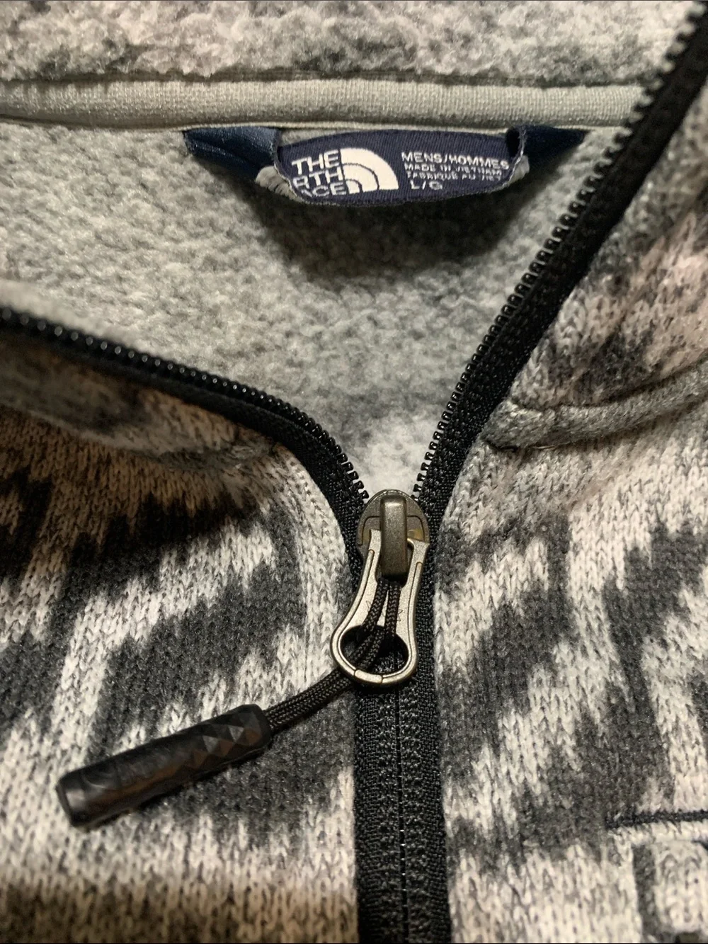 The North Face Men's Gray Patterned Quarter-Zip Sweater